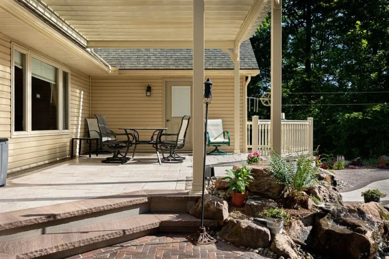 Paver patio and walkway