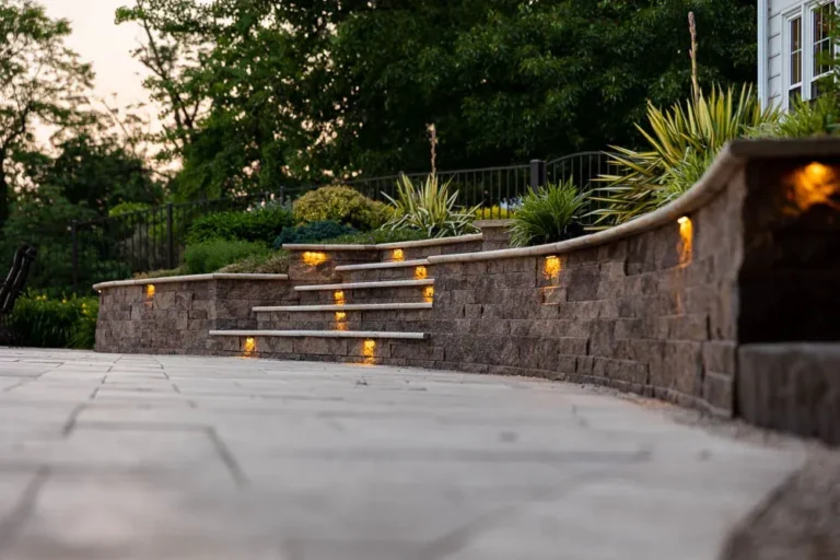 Illuminated paver walkway