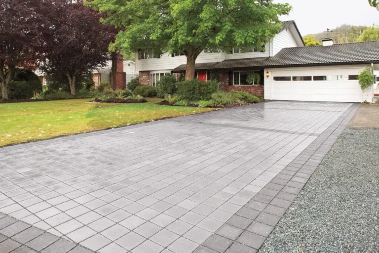 Paver driveway installation